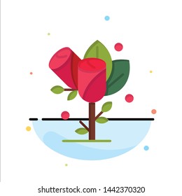 Flower, Love, Heart, Wedding Business Logo Template. Flat Color