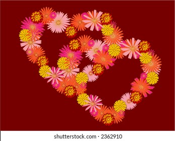 flower love hearts