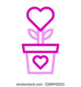 flower love icon duocolor pink colour mother day illustration vector element and symbol perfect.