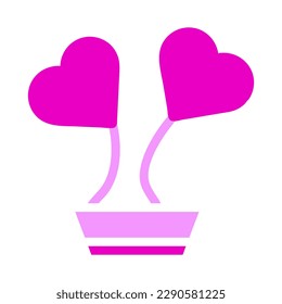 flower love icon solid duocolor pink colour mother day illustration vector element and symbol perfect.