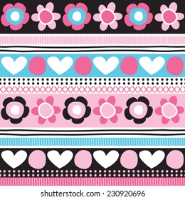 flower love pattern vector illustration