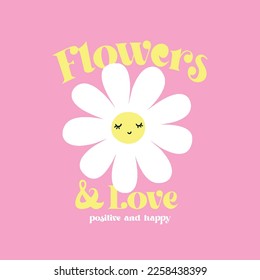 flower and love summer slogan