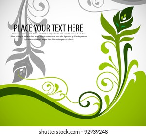 Flower love tree seamless background
