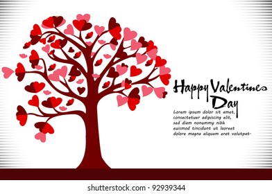 Flower love tree seamless background