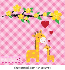 Flower love tree silhouette. Vector illustration