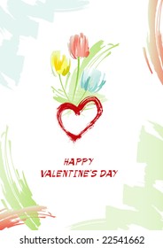 flower love vector card