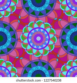 Flower lovely multicolor abstract fairy mandala.