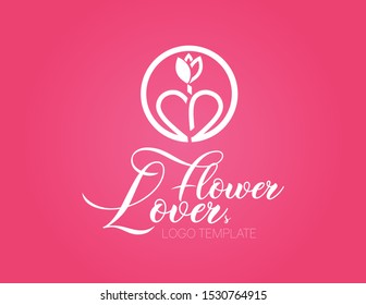 flower lovers logo template set