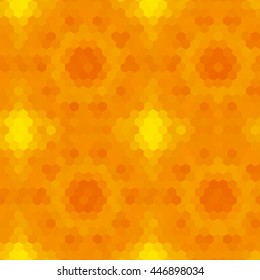 Flower low poly hexagon style vector mosaic background