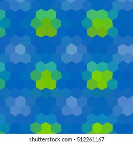 Flower low poly hexagon style vector mosaic background