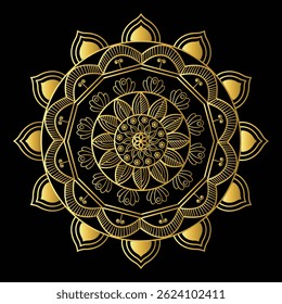 Fondo de mandala de lujo de flores estilo arabesco