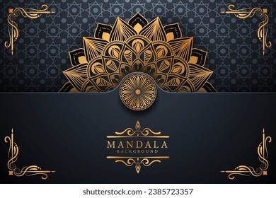 Flower Luxury mandala background with golden arabesque pattern Arabic Islamic east style. Ramadan Style Decorative mandala. Mandala for print, poster, cover, brochure, flyer, banner