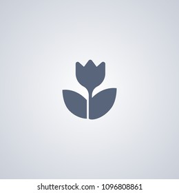 Flower, macro, vector best flat icon on white background , EPS 10