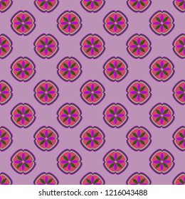 Flower magian abstract background multicolor geometric pattern seamless nature.
