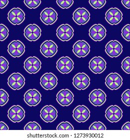Flower magic abstract background multicolored geometric pattern seamless nature.