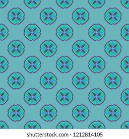 Flower magical abstract background multicolored geometric pattern seamless nature.