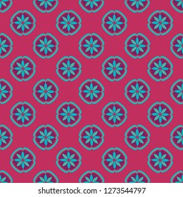 Flower magical abstract background multicolored geometric pattern seamless nature.