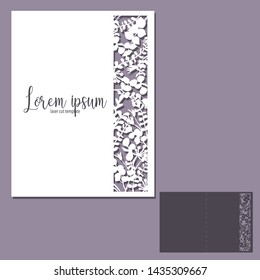 Flower malow Laser cutting template for decoration, wedding cards, invitations, interior decorative elements.
