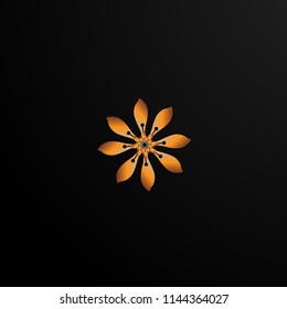 flower mandala, abstract logo, sign symbol or mark vector 