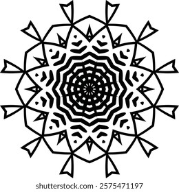 Flower Mandala Art for Beginners Circular Pattern in the Form of a Mandala Decorative Ornament in Ethnic Oriental Style.