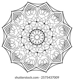 Flower mandala arts, Easy Mandala design, Vector design