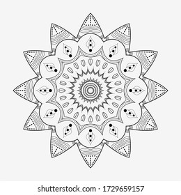 flower mandala artwork for pattern
