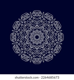 Flower Mandala background design vector illustration