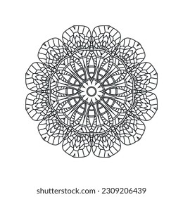 Flower Mandala background design vector illustration