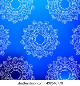 Flower mandala backgrounds for cards, prints, textile and coloring books.