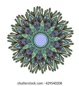 Flower mandala for cards, prints, textile and coloring books.
