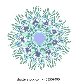 Flower mandala for cards, prints, textile and coloring books