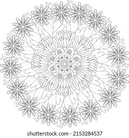 Flower Mandala Coloring Page Flower Mandala