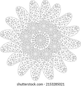 Flor Mandala Colores Página Flor Mandala