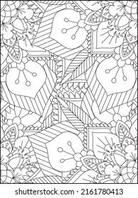 Flower mandala coloring page and floral Illustration, Mandala Coloring Book For Adult, Adult Coloring Pages Printable, Coloring Books And Pages