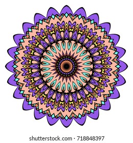 Flower Mandala. decorative elements. Oriental pattern, vector illustration. Indian, moroccan, mystic, ottoman motifs.