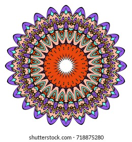 Flower Mandala. decorative elements. Oriental pattern, vector illustration. Indian, moroccan, mystic, ottoman motifs.