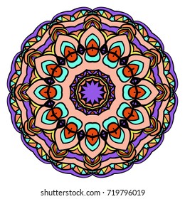 Flower Mandala. decorative elements. Oriental pattern, vector illustration. Indian, moroccan, mystic, ottoman motifs.