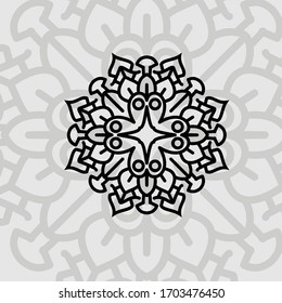 Flower Mandala. Decorative elements. Vector illustration.