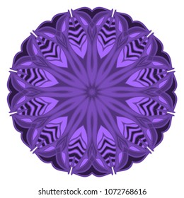 Flower Mandala. Decorative round elements. Vector illustration. purple gradient color.