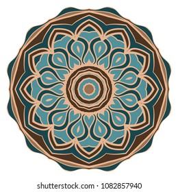 Flower Mandala. Decorative round elements. Vector illustration. purple gradient color.
