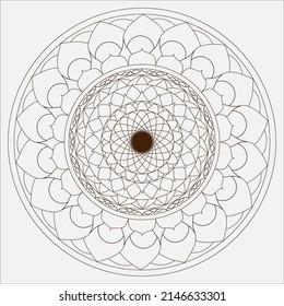 Flower Mandala. Decorative round elements. Vector illustration. purple gradient color oriental style, coloring book pages. 