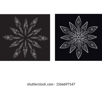 Flower Mandala. Decorative round ornaments. Anti-stress therapy patterns. Weave design. Yoga logos, backgrounds for meditation poster. idea for greeting cards, invitations, prints, textiles, tattoo.