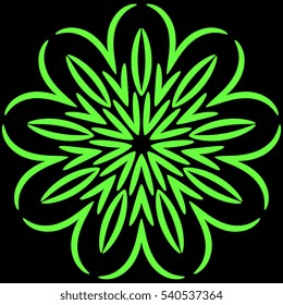  Flower Mandala. Decorative round ornaments. Anti-stress therapy patterns. Weave design. Yoga logos, backgrounds for meditation poster. idea for greeting cards, invitations, prints, textiles, tattoo.
