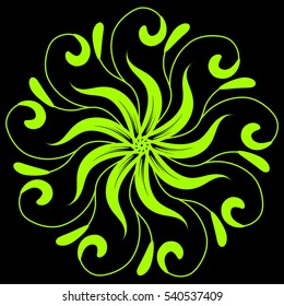  Flower Mandala. Decorative round ornaments. Anti-stress therapy patterns. Weave design. Yoga logos, backgrounds for meditation poster. idea for greeting cards, invitations, prints, textiles, tattoo.