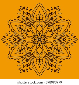 Flower Mandala. Decorative round ornaments. Anti-stress therapy patterns. Weave design. Yoga logos, backgrounds for meditation poster. idea for greeting cards, invitations, prints, textiles, tattoo.