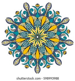 Flower Mandala. Decorative round ornaments. Anti-stress therapy patterns. Weave design. Yoga logos, backgrounds for meditation poster. idea for greeting cards, invitations, prints, textiles, tattoo.