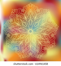 Flower Mandala. Decorative round ornaments. Anti-stress therapy patterns. Weave design. Yoga logos, backgrounds for meditation poster. idea for greeting cards, invitations