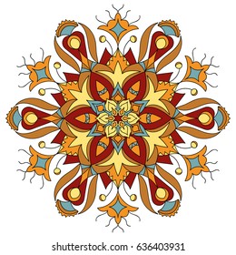Flower Mandala. Decorative round ornaments. Anti-stress therapy patterns. Weave design. Yoga logos, backgrounds for meditation poster. idea for greeting cards, invitations, prints, textiles, tattoo