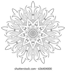 Flower Mandala. Decorative round ornaments. Anti-stress therapy patterns. Weave design. Yoga logos, backgrounds for meditation poster. idea for greeting cards, invitations, prints, textiles, tattoo