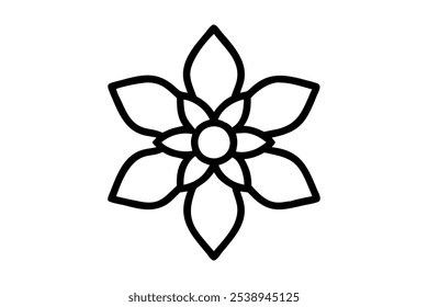 flower mandala design illustration vector silhouette 